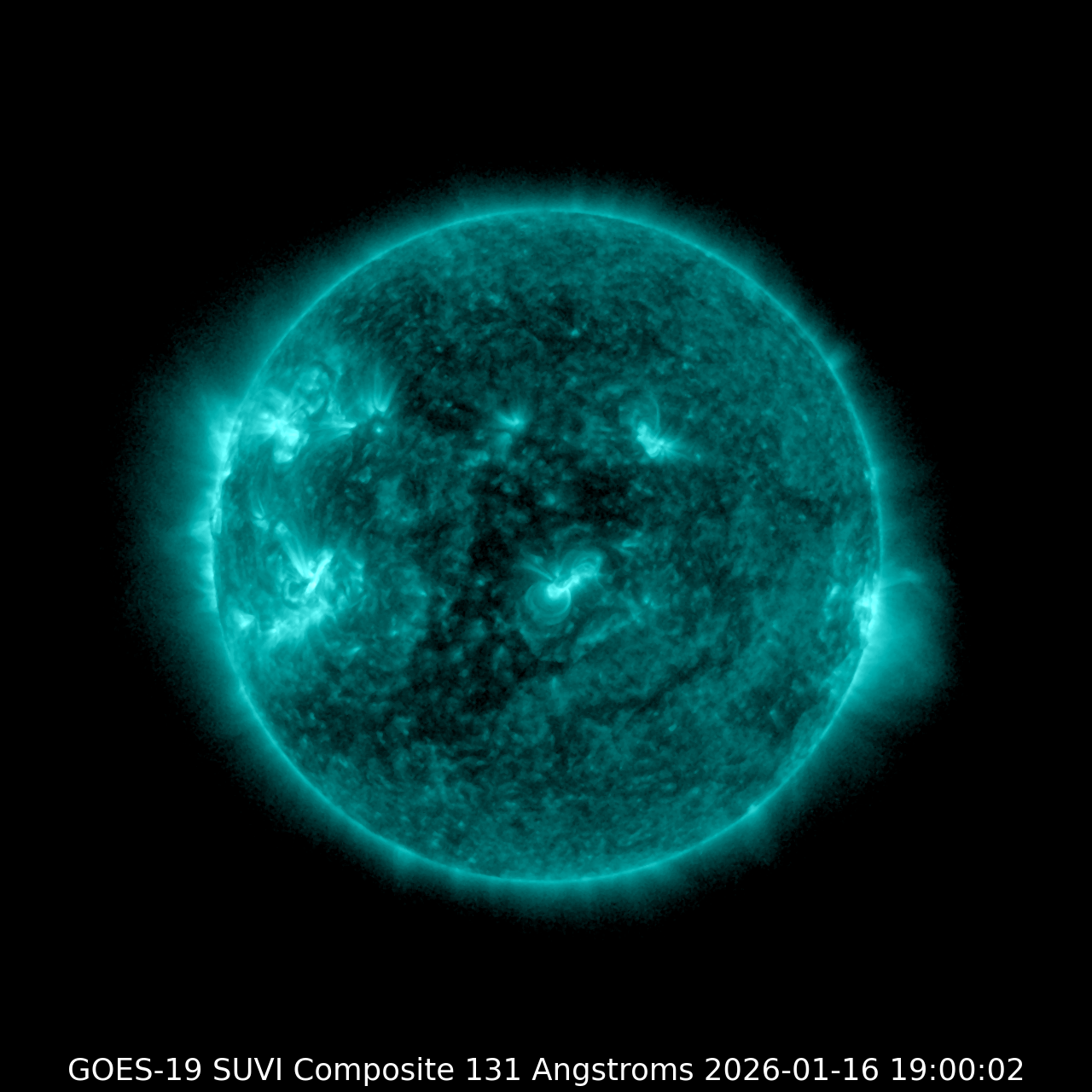 Solar Ultraviolet Image 131 Å (Angstrom)