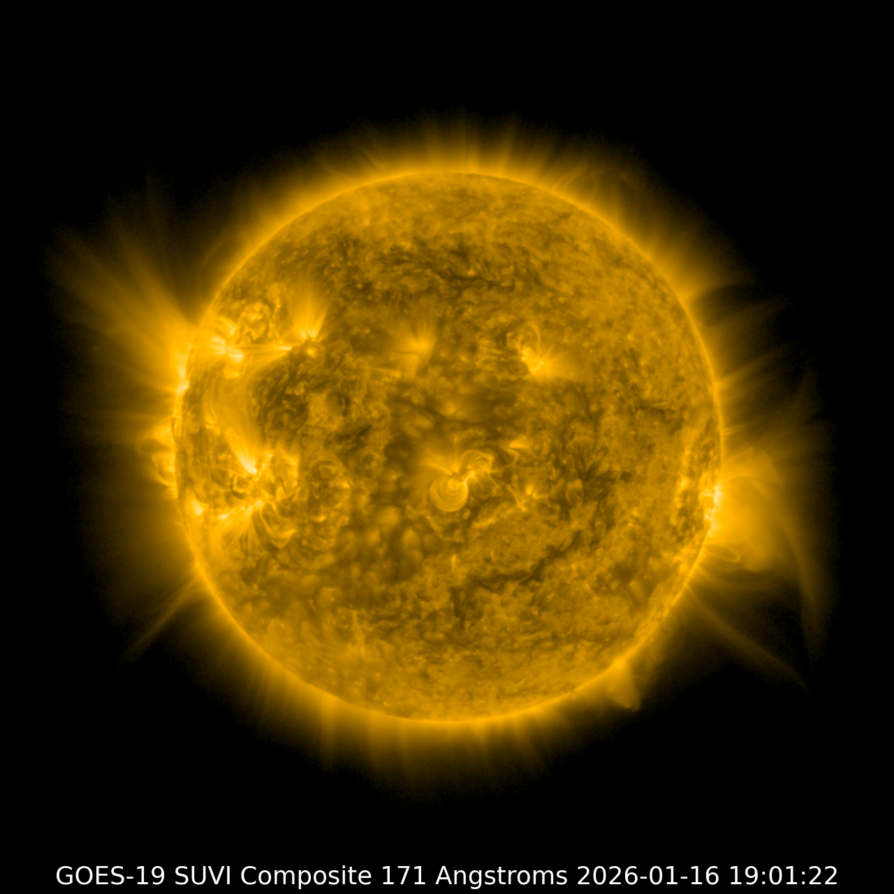Solar Ultraviolet Image 171 Å (Angstrom)