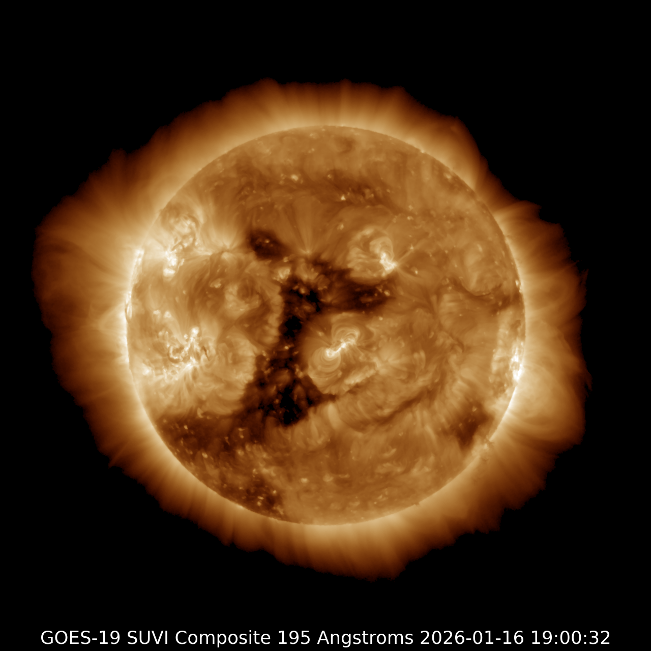 Solar Ultraviolet Image 195 Å (Angstrom)
