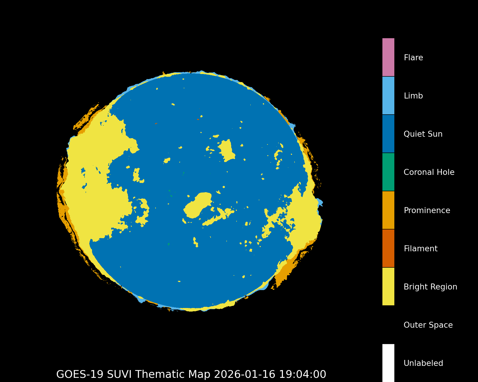 Solar Ultraviolet Image Thematic Map