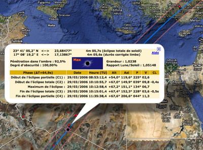 Bulle Google Map Circonstances Eclipse