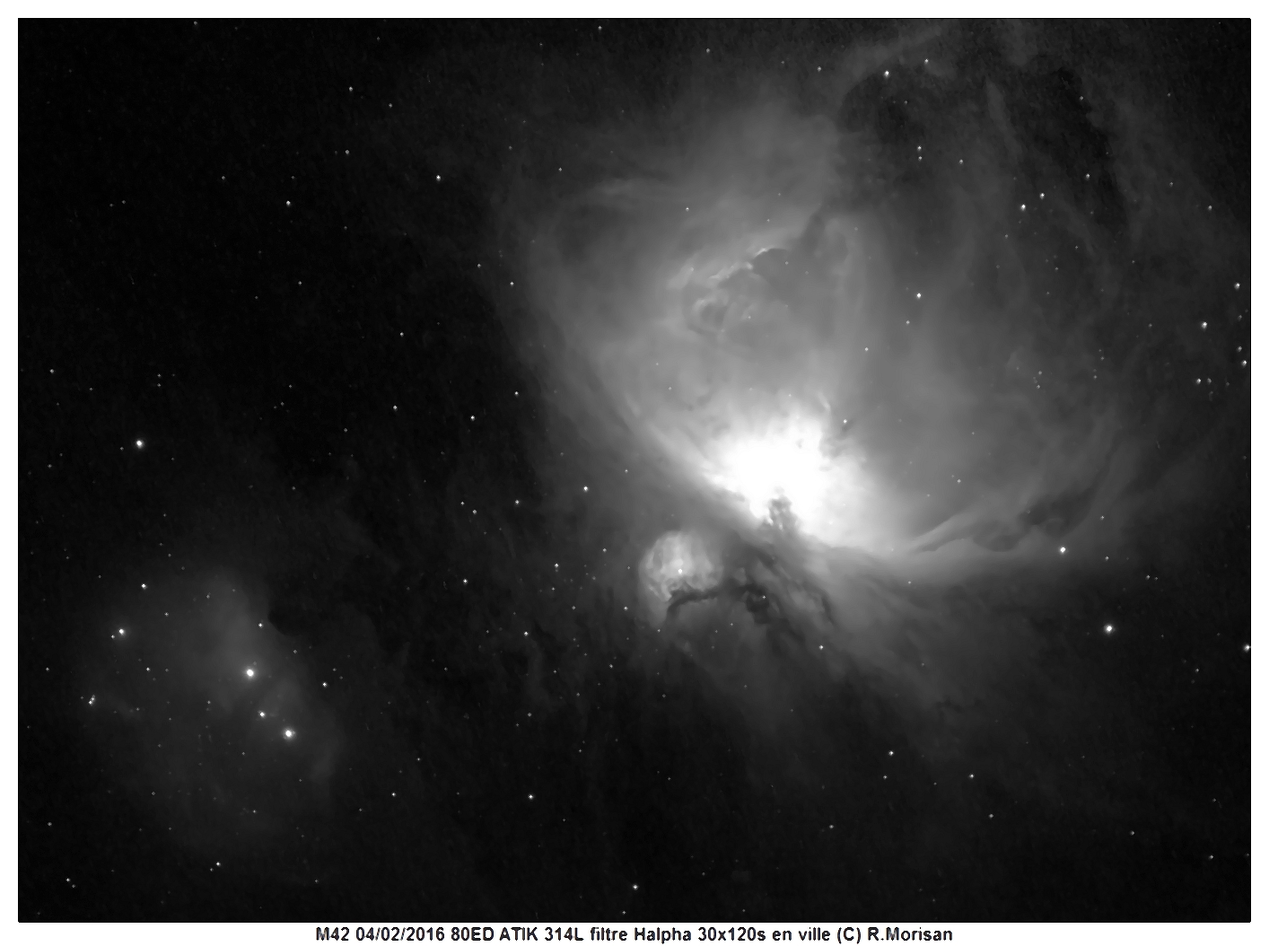M42 HALPHA 80ED + ATIK 314L