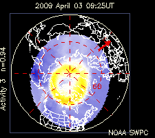 Current hemispheric power input map